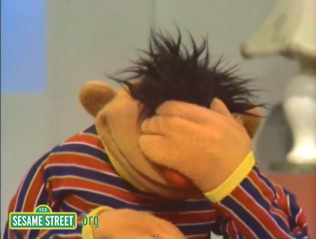 1111MEME -- SesameStreet Ernie Facepalm